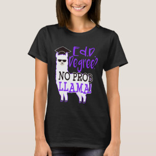 Camiseta Doutorado EdD Educação Graduação Doutorado Lhama