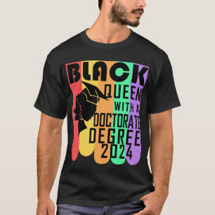 Camiseta Doutorado em Rainha Negra Graduação em PhD 2024
