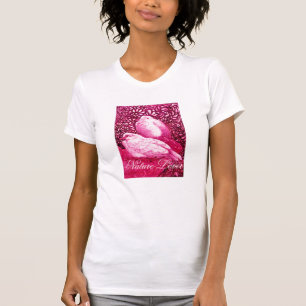 CAMISETA DOVAS BRANCAS NO PINK FUCHSIA/NATURE LOVER HEART