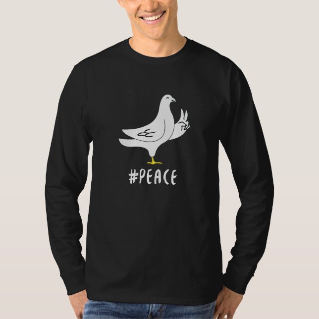 Camiseta Dove Bird Dá O Símbolo Da Paz (Frente)