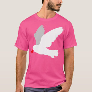 Camiseta Dove Branca Com Amor Pela Paz