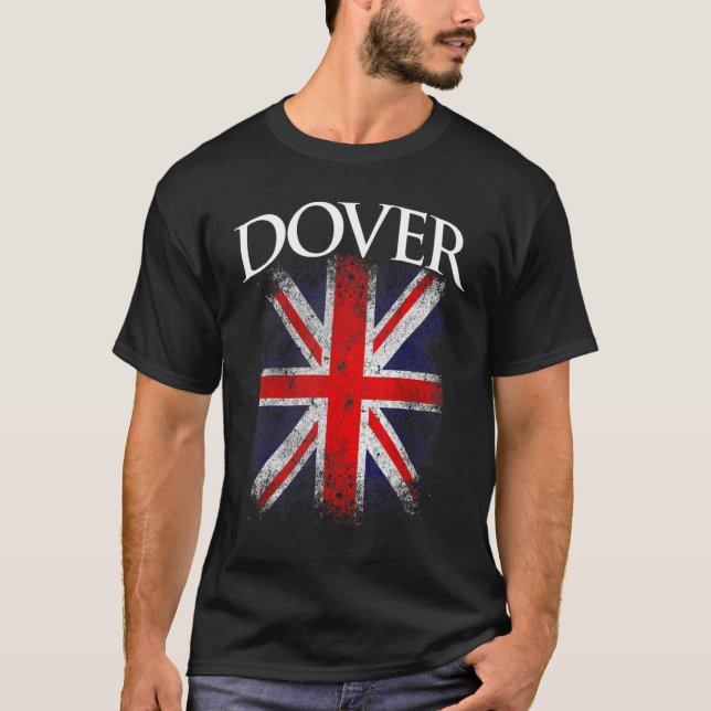 Camiseta Dover England British Flag Funny (Frente)
