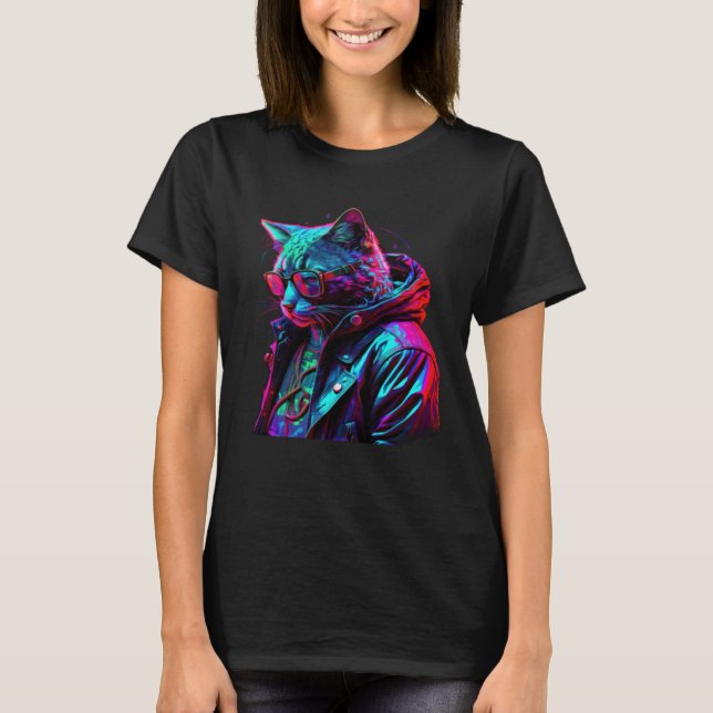 Camiseta Down on his luck Cat with Glasses (Frente)