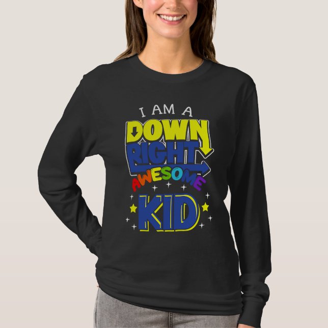 Camiseta Down Right Awesome Chromosome Trisonomy 21 Syndrom (Frente)