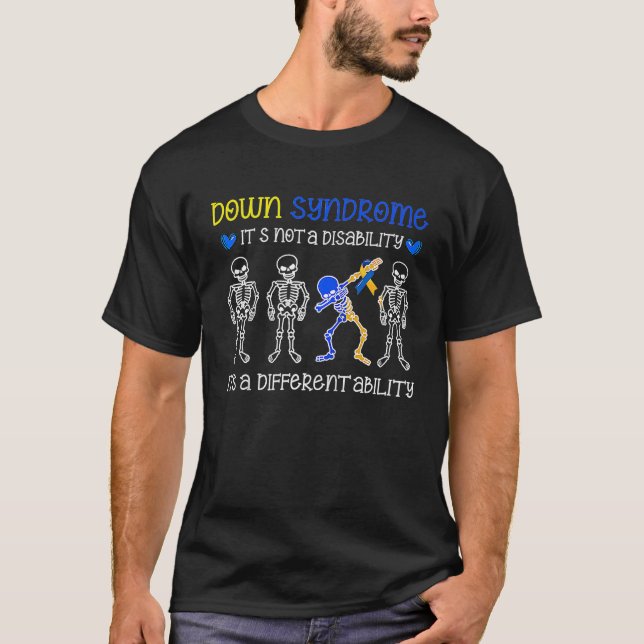 Camiseta Down Syndrome it's a different ability  Down Syndr (Frente)