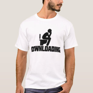Camiseta Download - Pooping Engraçado do Toilet
