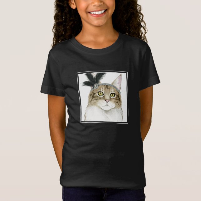 Camiseta Downton Cat | Adorados Com Penas (Frente)