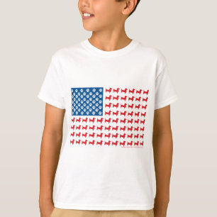 Camiseta Doxie - Bandeira Americana Patriótica Dachshund
