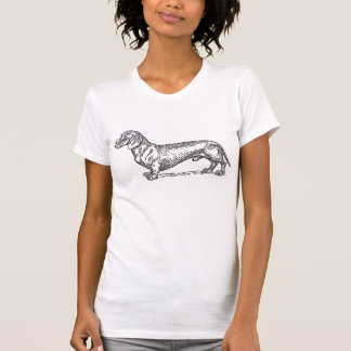 Camiseta Doxie clássico - preto (mulheres)