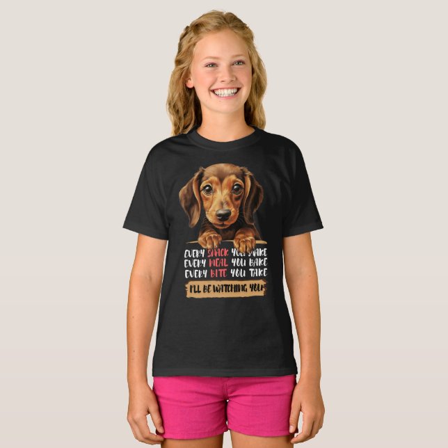 Camiseta Doxie, eu vou estar te observando (Frente Completa)
