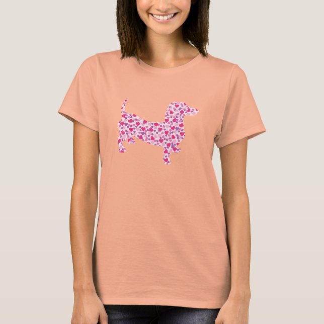 Camiseta Doxie Heart Love (Frente)