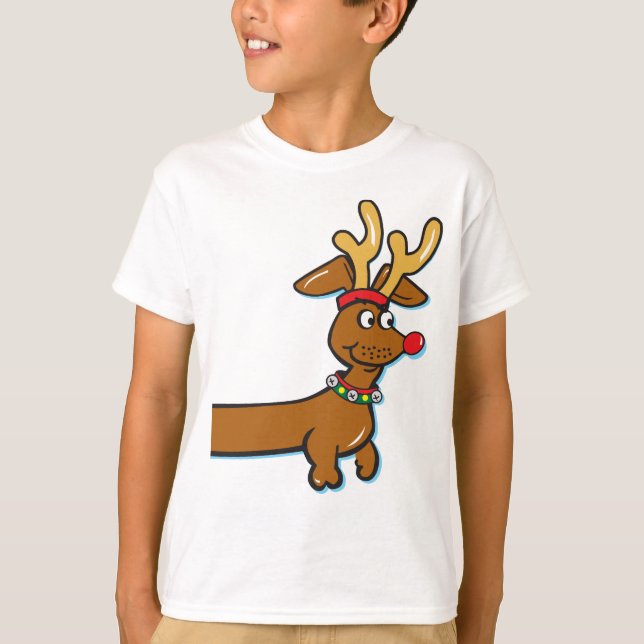 Camiseta Doxie-rendeer-frente-tudo (Frente)
