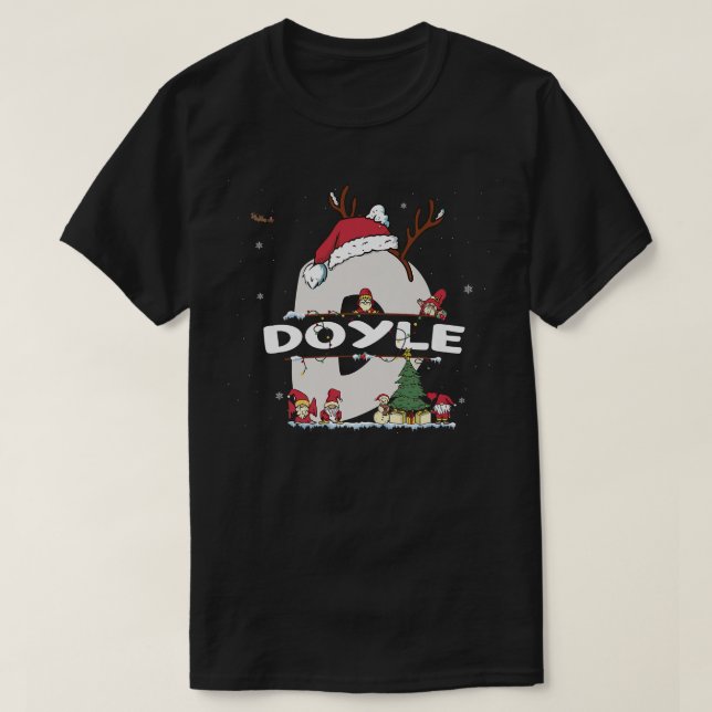 Camiseta Doyle Christmasw Doyle Name for funny Xmas  (Frente do Design)
