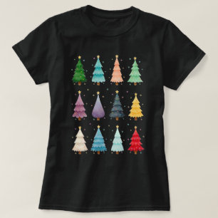 Camiseta Doze Árvores Festivas: Impressão Colorida de Feria