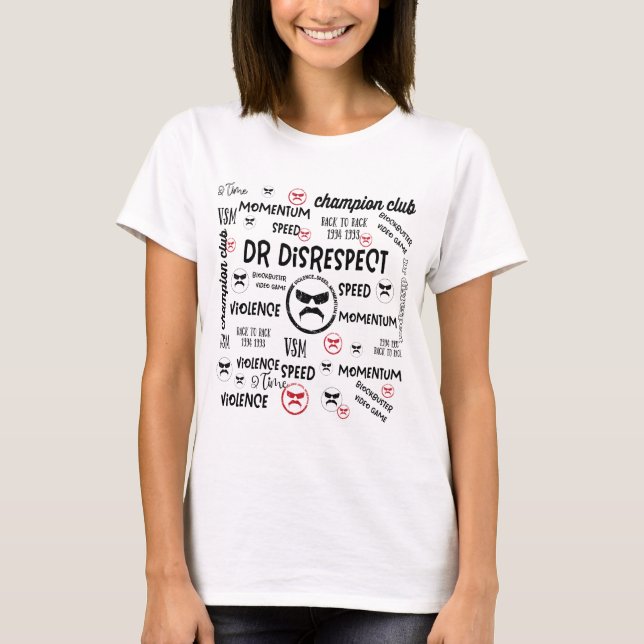 Camiseta Dr Disrespect Violence Speed Momentum (Frente)