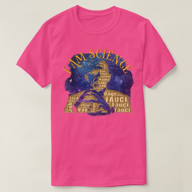 Camiseta Dr. Fauci Eu Sou Alienígena Espacial da Ciência co (Frente do Design)