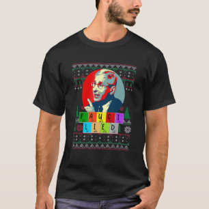 Camiseta Dr Fauci Mentiu Mandato de Natal Ciência Fauci Cac