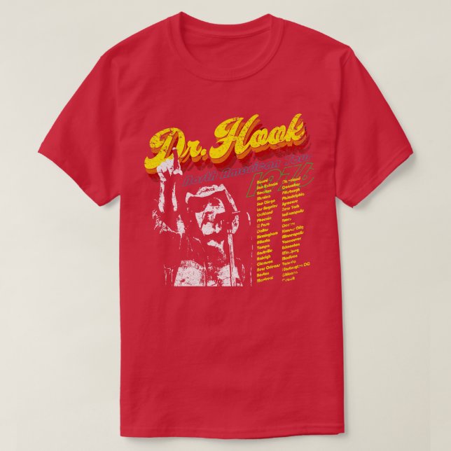 Camiseta Dr. Hook North American Tour (Frente do Design)