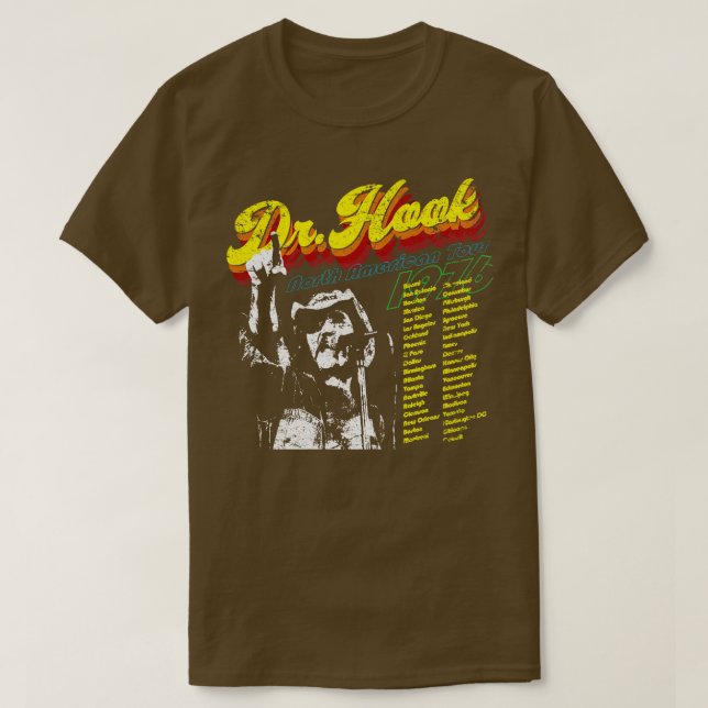 Camiseta Dr. Hook North American Tour (Frente do Design)
