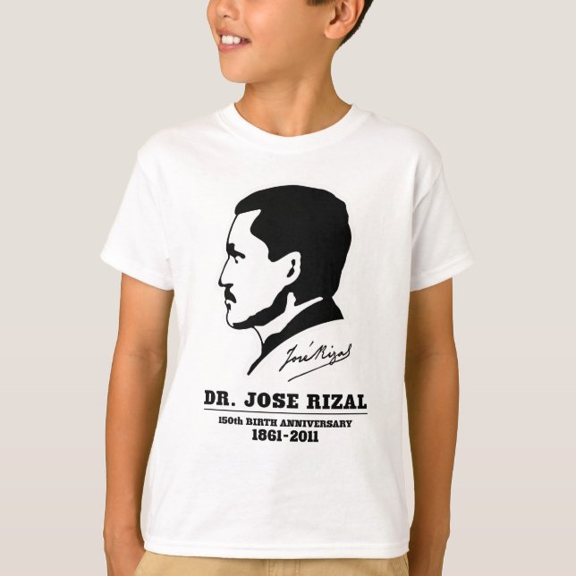 Camiseta Dr. Jose Rizal no 150º Aniversário das Souvenirs (Frente)
