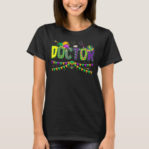 Camiseta Dr. Mardi Gras Festa do Carnaval Jester Mask