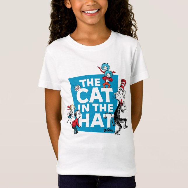 Camiseta Dr. Seuss | Cat no logotipo Hat - Caracteres (Frente)