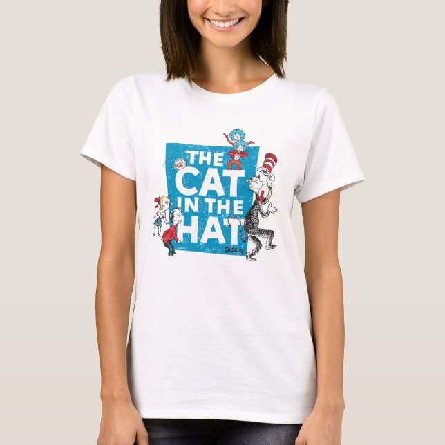 Camiseta Dr. Seuss | Cat no logotipo Hat - Caracteres (Frente)