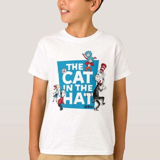 Camiseta Dr. Seuss | Cat no logotipo Hat - Caracteres (Frente)