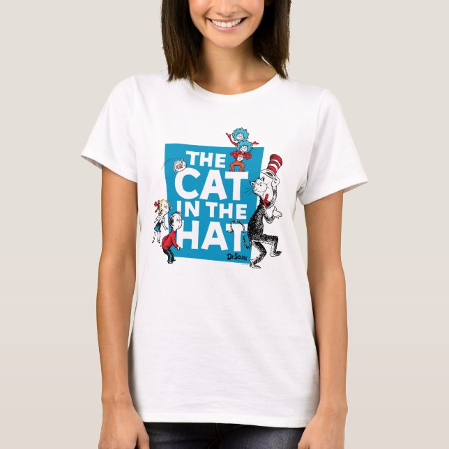 Camiseta Dr. Seuss | Cat no logotipo Hat - Caracteres (Frente)