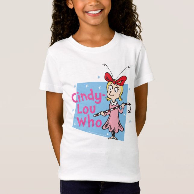 Camiseta Dr. Seuss | Cindy-Lou Who - Candy Cane (Frente)