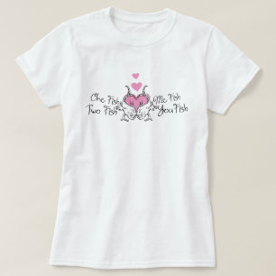 Camiseta Dr. Seuss Dia dos Namorados Um Peixe Dois Peixes