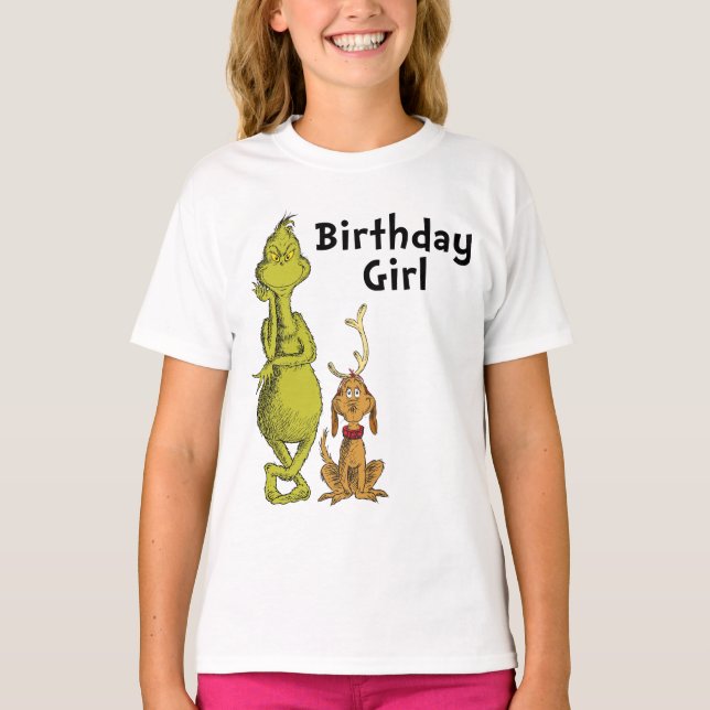 Camiseta Dr. Seuss | Garota de Aniversário de Inverno Grpol (Frente)