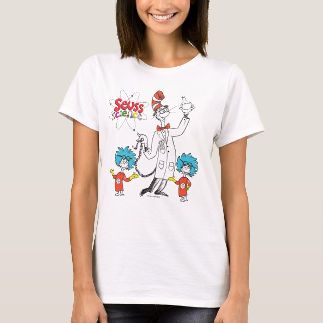 Camiseta Dr. Seuss | Gato na Ciência do Hat Seuss (Frente)