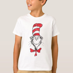 Camiseta Dr. Seuss Gato no Chapéu Cabeça - Vintage