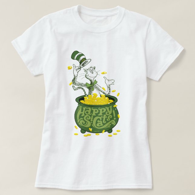 Camiseta Dr. Seuss | Gato no Chapéu - Rua Feliz. Gato! (Frente do Design)