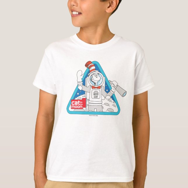 Camiseta Dr. Seuss | Gato no Gráfico do Espaço Exterior da  (Frente)