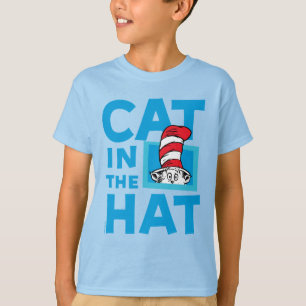 Camiseta Dr. Seuss   Gato no logotipo chapéu
