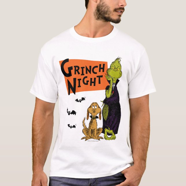 Camiseta Dr. Seuss | Gráfico noturno Hallowen Grpolegadas (Frente)