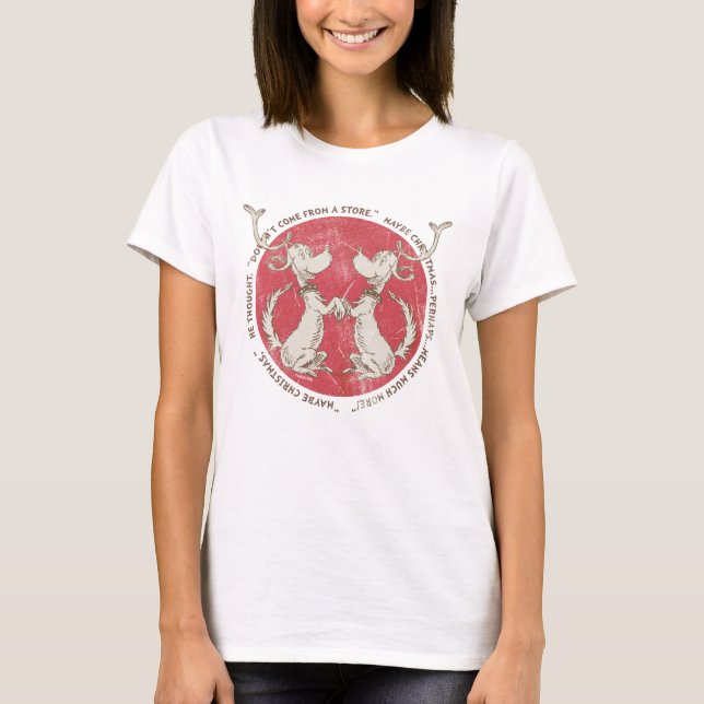 Camiseta Dr. Seuss | Grinch | Max - Citação de Natal (Frente)