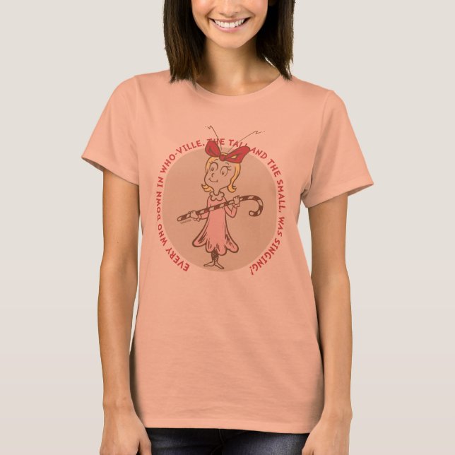 Camiseta Dr. Seuss | Grpolegadas | Cindy-Lou Who - Cute Quo (Frente)