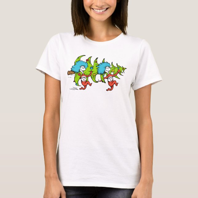 Camiseta Dr. Seuss | Grpolegadas | Coisa 1 Coisa 2 Natal (Frente)
