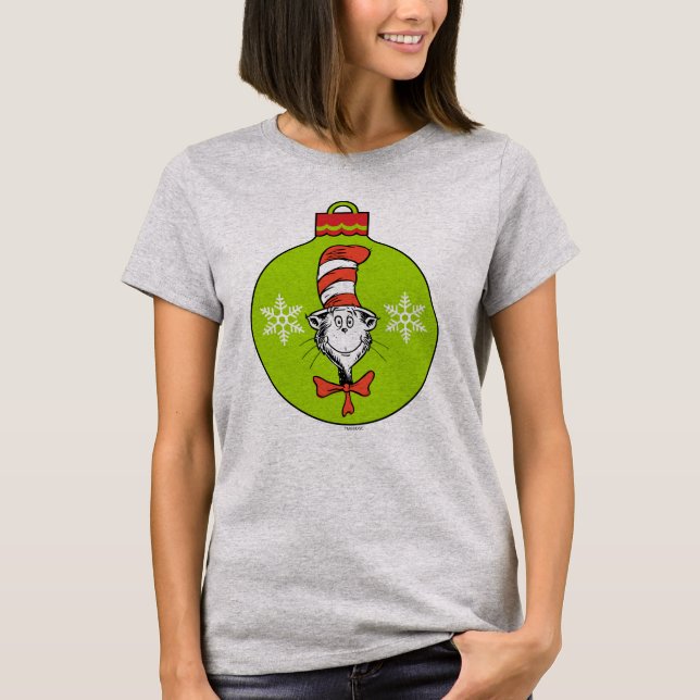 Camiseta Dr. Seuss | Grpolegadas | Gato no Ornamento do Cha (Frente)
