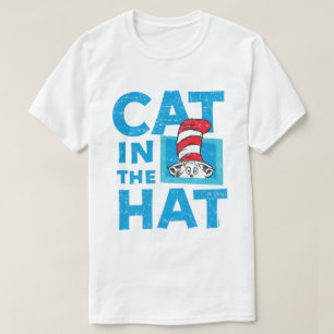 Camiseta Dr. Seuss   O gato do logotipo chapéu - Vintage