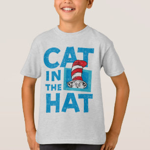 Camiseta Dr. Seuss   O gato do logotipo chapéu - Vintage