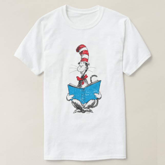 Camiseta Dr. Seuss | O gato no chapéu - Leitura (Frente do Design)