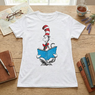Camiseta Dr. Seuss O gato no chapéu - Lendo