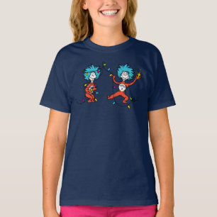 Camiseta Dr. Seuss O Grinch Coisa 1 e Coisa 2 Dançando