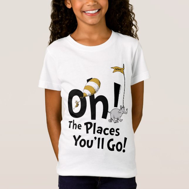 Camiseta Dr. Seuss | Oh, Os Lugares Que Você Vai! Retro (Frente)