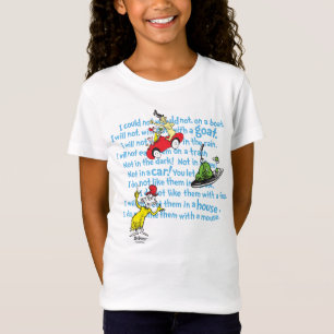 Camiseta Dr. Seuss  Ovos Verdes E Padrões Históricos De H