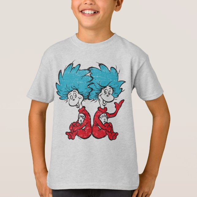 Camiseta Dr. Seuss | The Cat in the Hat - Thing 1, Thing 2 (Frente)